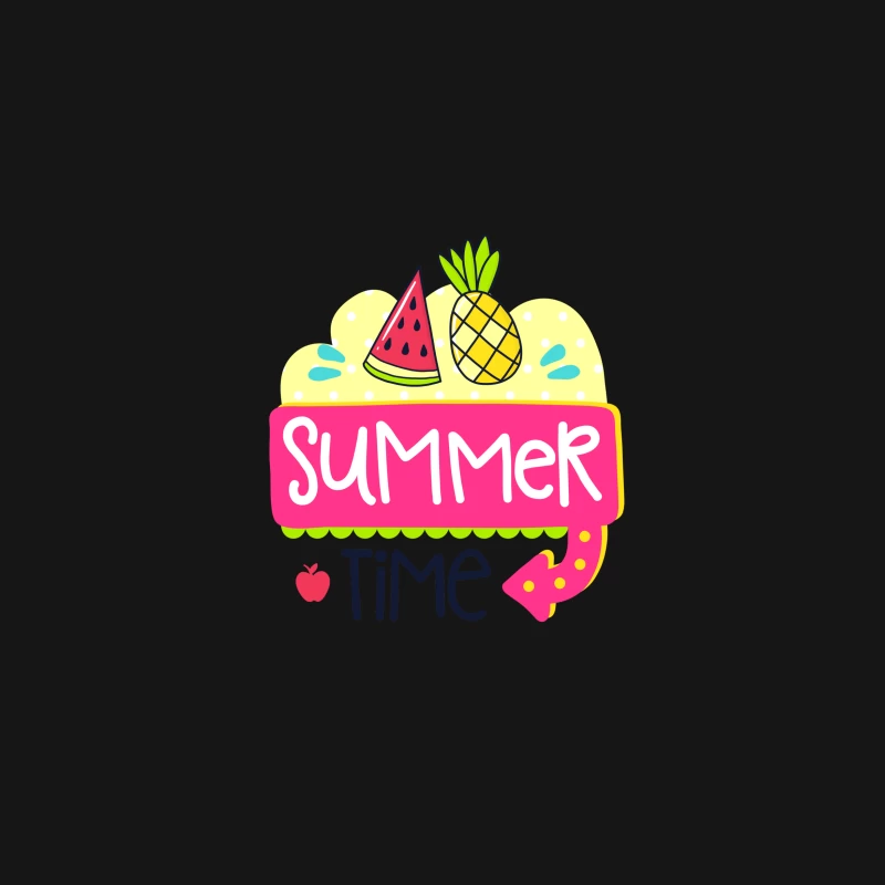 Illustration du Temps d'Été avec Fruits Femme T-Shirt