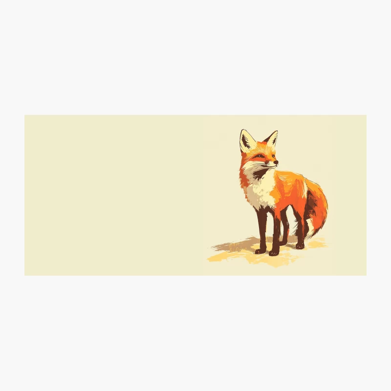 Minimalist Orange Fox Illustration: Wildlife Art in Cartoon Style Coffee Mug
