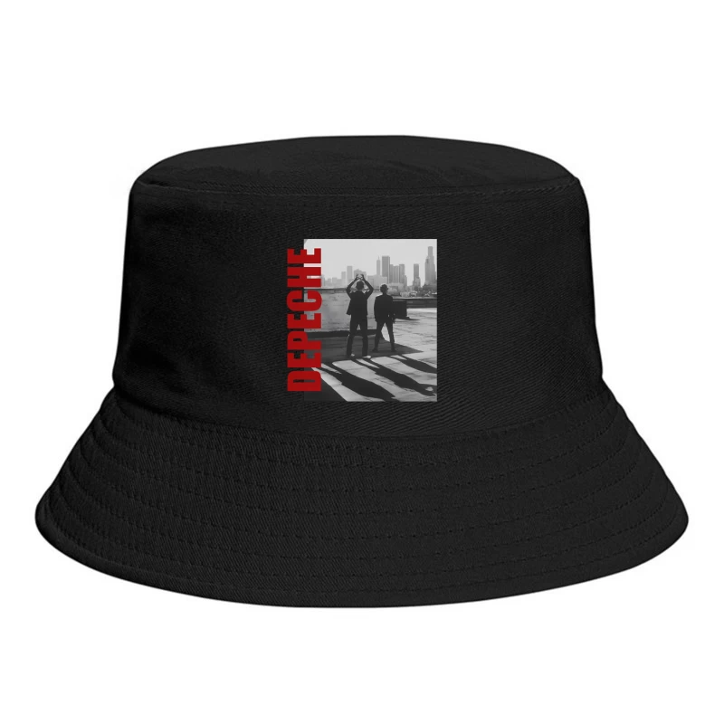 Depeche Mode Silhouettes Against City Skyline Bucket Hat