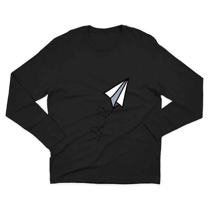 Avion en papier minimaliste Homme Manches Longues T-Shirt