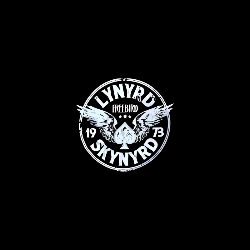 Lynyrd Skynyrd Freebird Winged Spade Logo 1973 Desk Mat