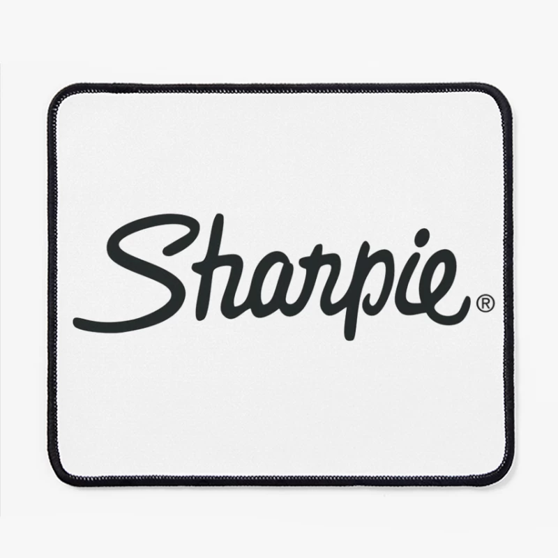 Sharpie Brand Logo in Classic Black Script Typography Mouse Pad