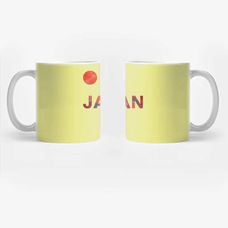 Minimalist Japanese Flag Design with Typography Coffee Mug