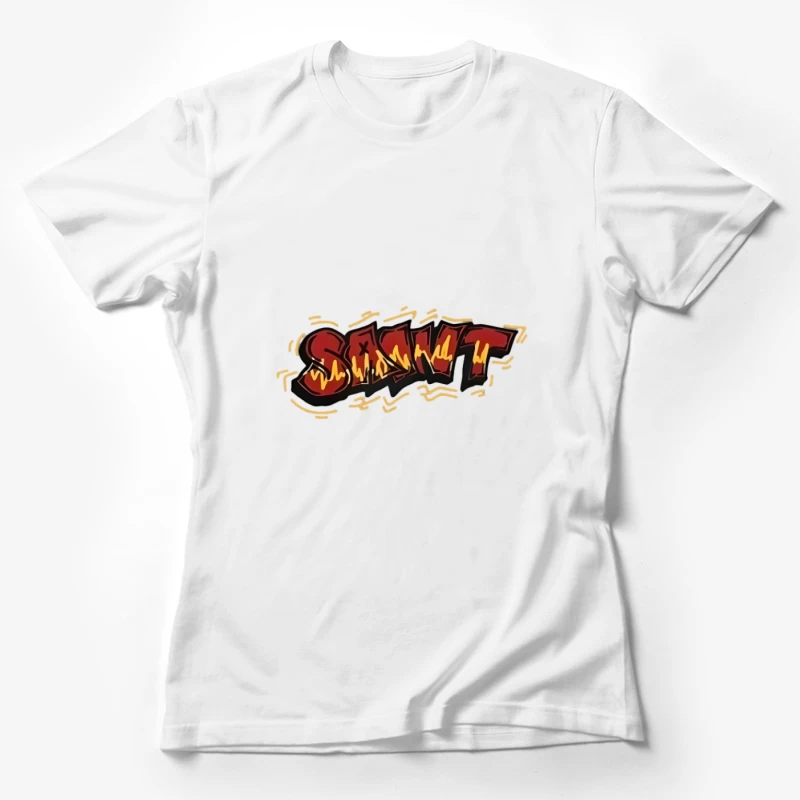 Feuriges Graffiti Logo Damen T-Shirt