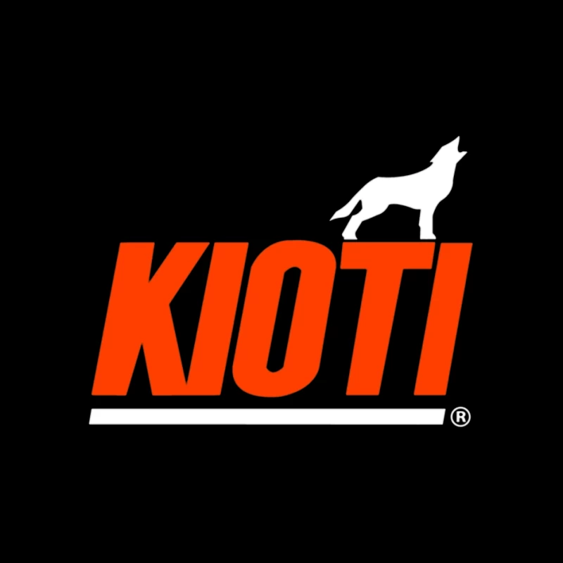 Kioti Farm Equipment Brand Logo with Wolf Silhouette Pin