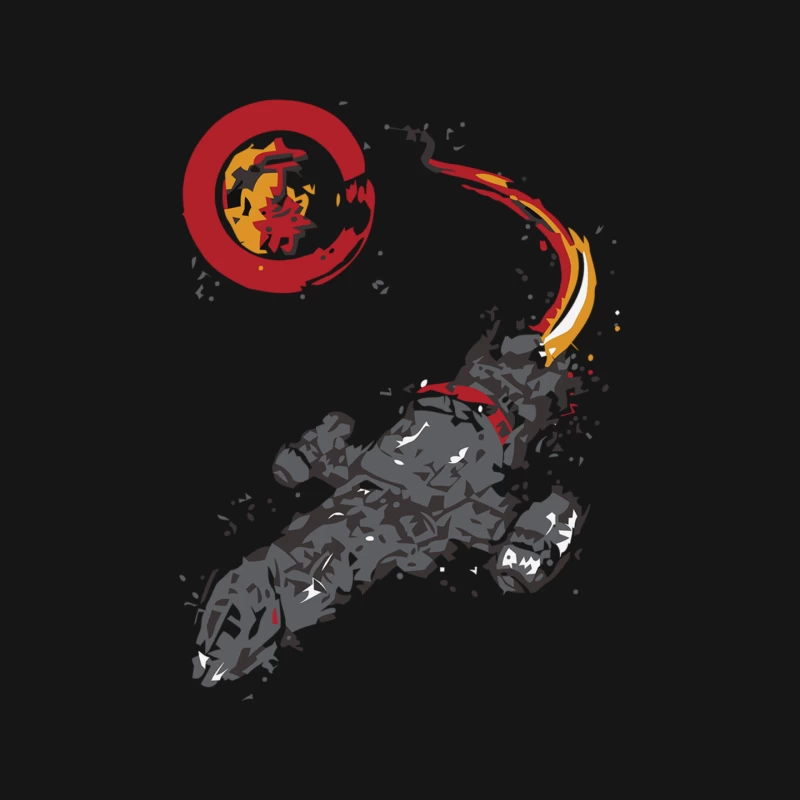 Abstract Astronaut Floating in Space Mouse Pad