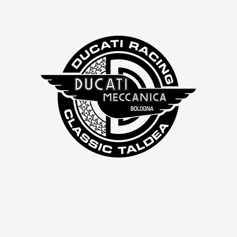 Vintage Ducati Meccanica Racing Logo from Bologna Male T-Shirt