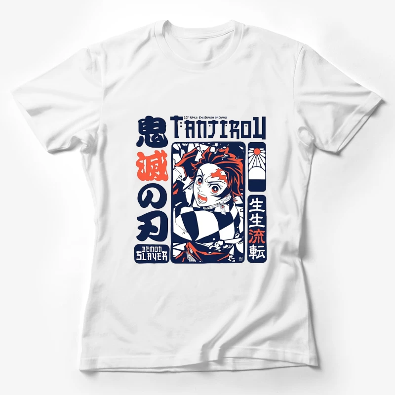 Demon Slayer Tanjiro Design Damen T-Shirt