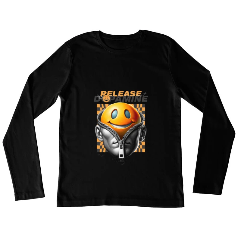 Freisetzung von Dopamin mit einem Lächeln Damen Langarm T-Shirt