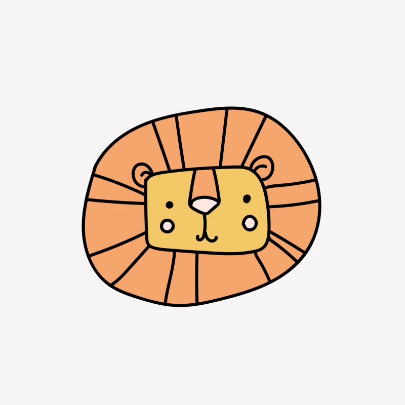 Illustration mignonne de lion Femme T-Shirt