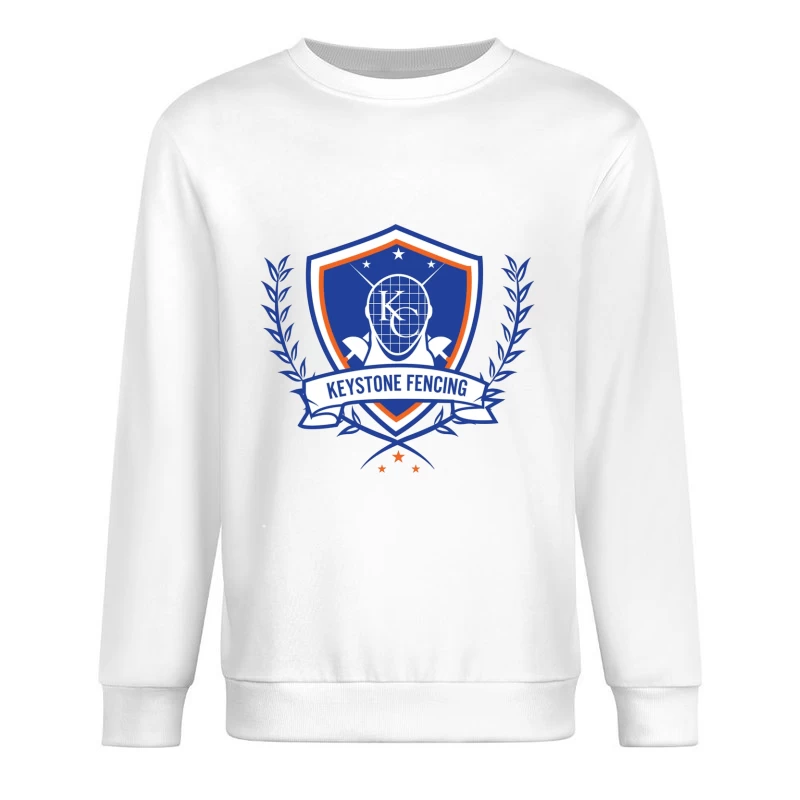 Keystone Fencing Sports Academy Shield Logo Male Pullover Sweatshirt