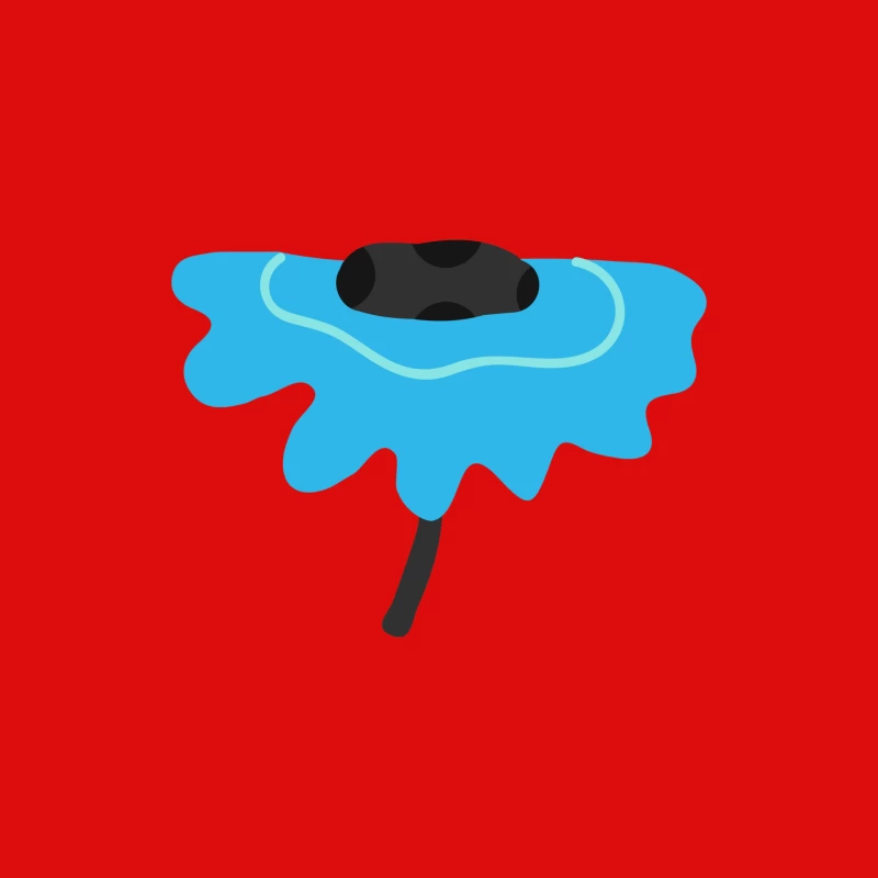 Fleur abstraite bleue Homme Débardeur