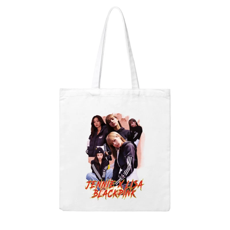 BLACKPINK: Jennie and Lisa Collaboration Cotton Tote Bag