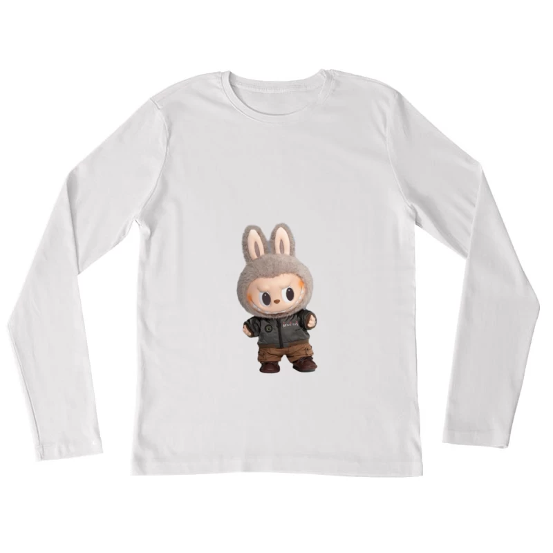 Kuscheltiertier mit Hasenkostüm Damen Langarm T-Shirt