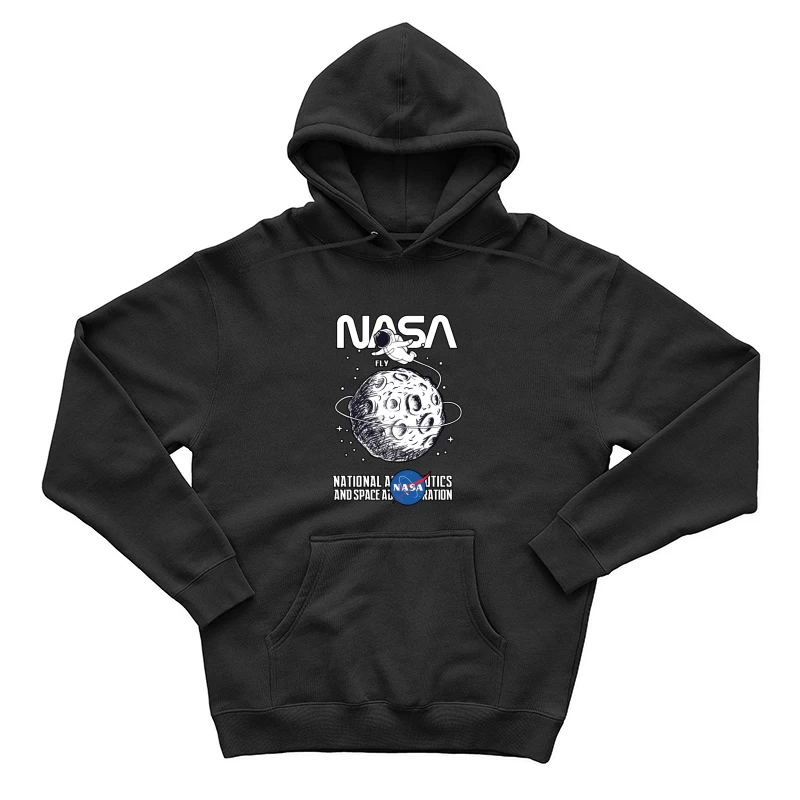 NASA-Entwurf mit Astronauten und Mond Herren Pullover Hoodie