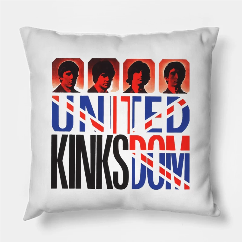 The Kinks United Kingdom Pop Art Album Cover Design Throw Pillow