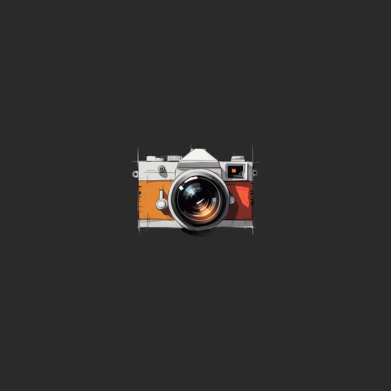 Vintage Retro Camera Illustration Baseball Cap