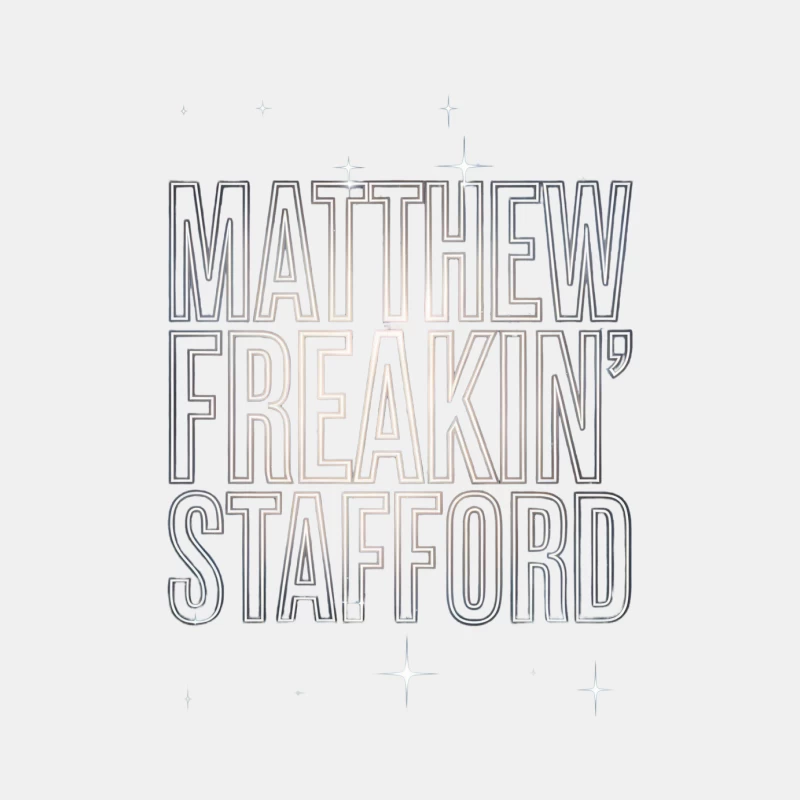 Matthew Stafford: NFL Player Typography Design Male Tank Top