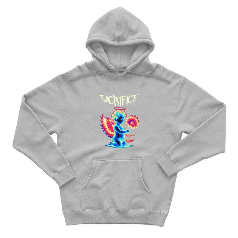 Neon Angel with Rainbow Wings - Sacrifice Art Male Pullover Hoodie