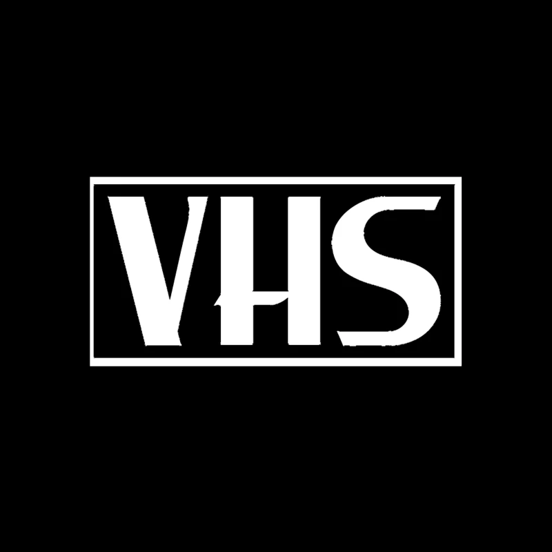 VHS Typography Outline Design Desk Mat