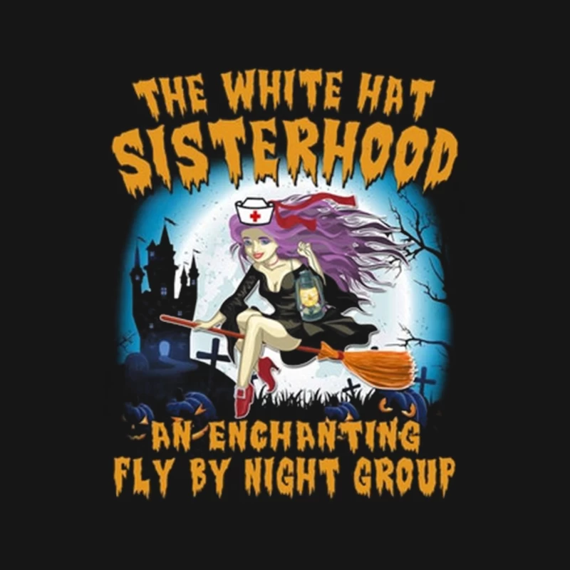 Sœur sorcière sur balai Femme T-Shirt