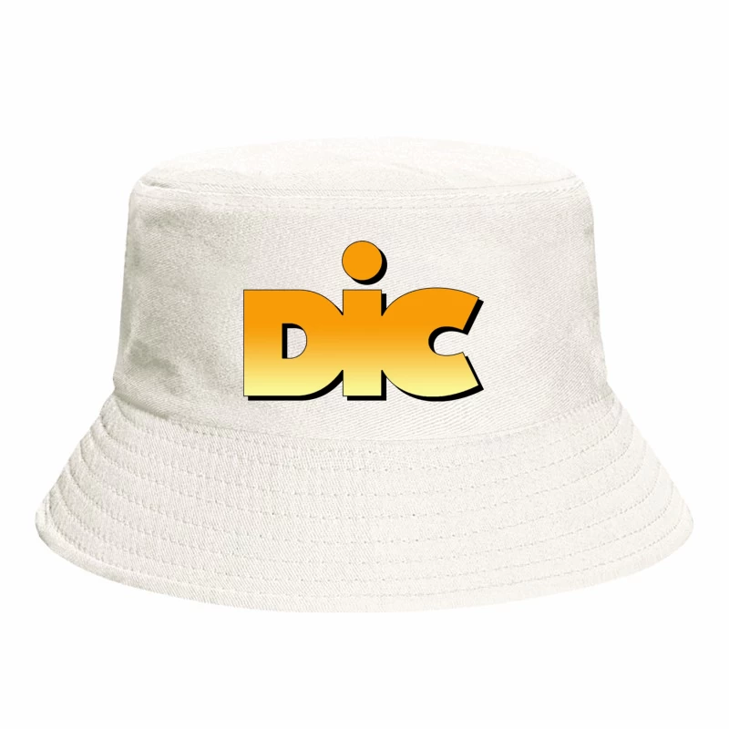 DIC Entertainment Logo Design with Orange Gradient Effect Bucket Hat