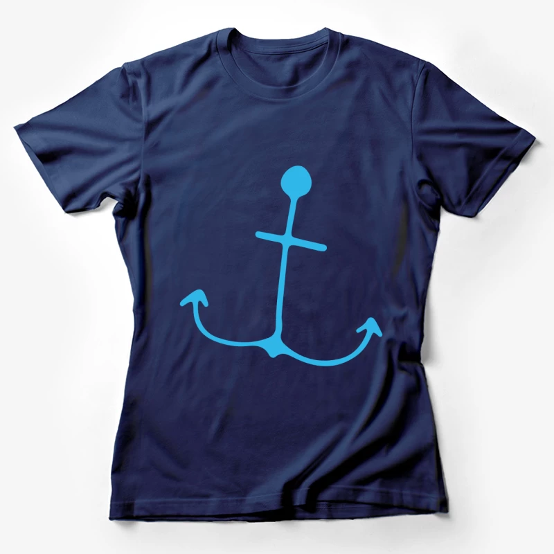 Ancre Stylisée Bleue Femme T-Shirt
