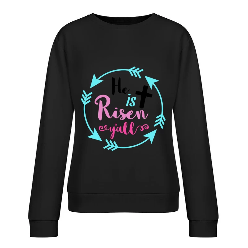Pâques célébration, flèches bleues Femme Sweat-shirt à enfiler