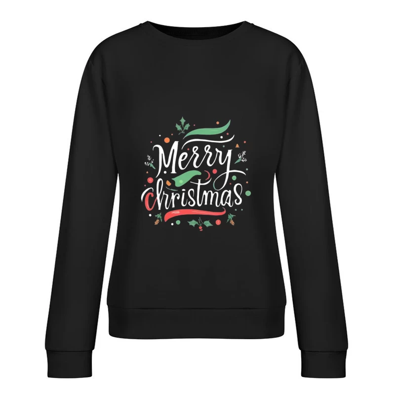 Design de Vœux Joyeux Noël Femme Sweat-shirt à enfiler