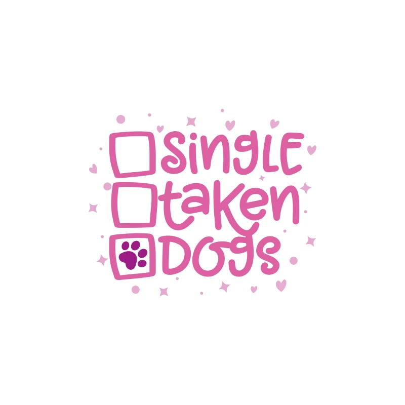 Single? Taken? Dogs! Desk Mat