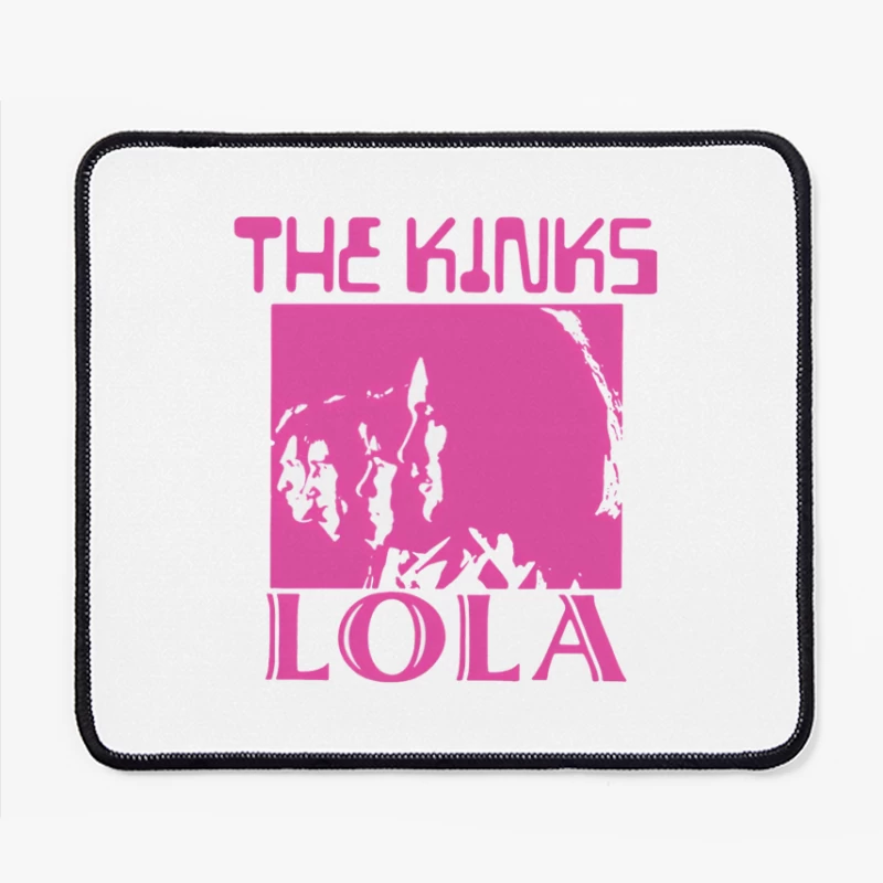 The Kinks 'Lola' Pink Album Cover Art Mouse Pad