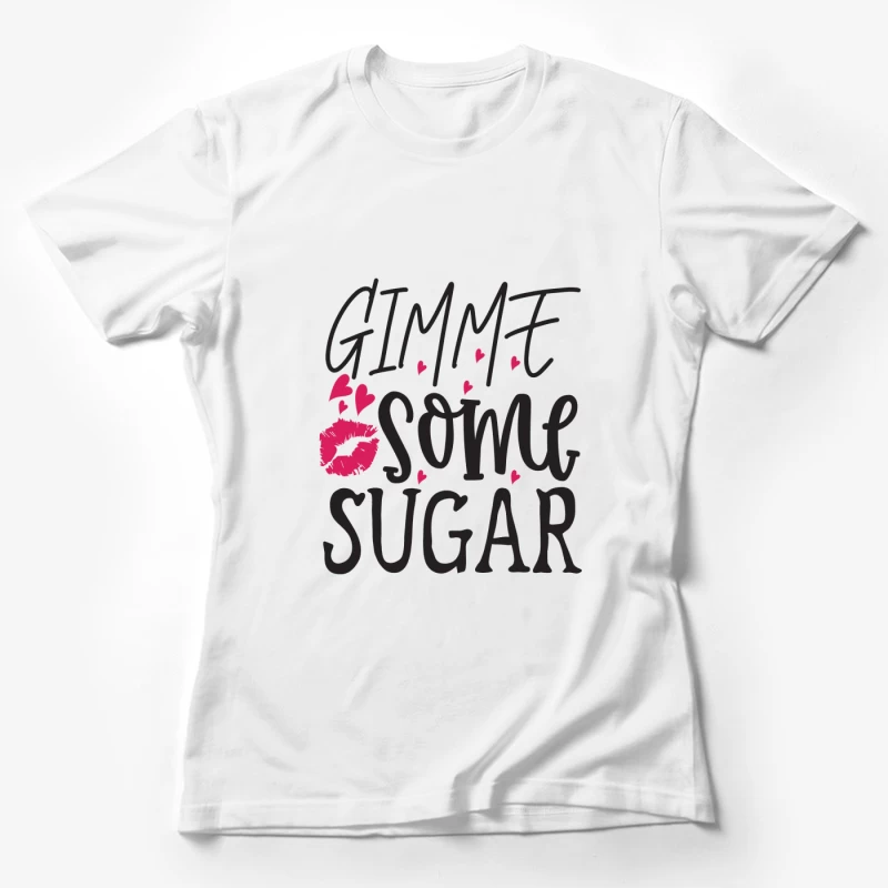 Motif Romantique avec Rouge à Lèvres Femme T-Shirt
