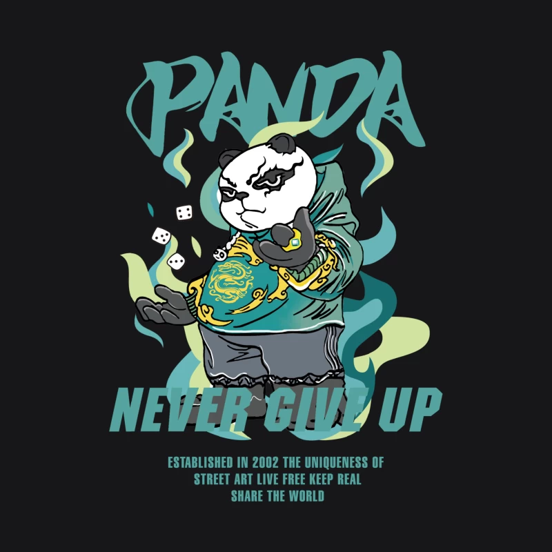 Panda Street Art Inspiration Herren Pullover Hoodie