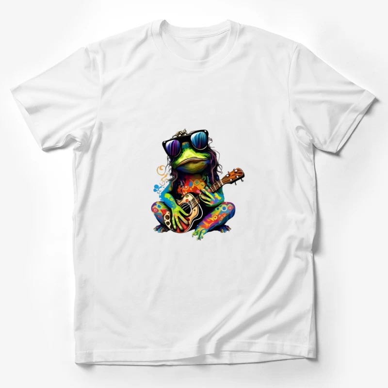 Bunter Frosch mit Gitarre Herren T-Shirt