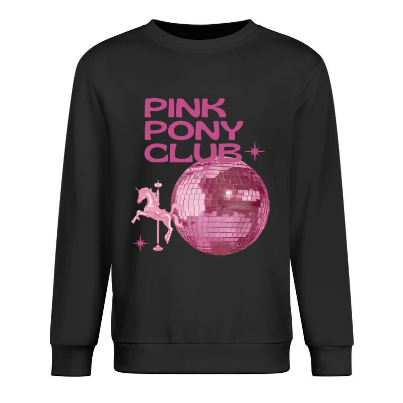 Retro Pink Pony Club Design Herren Pullover Sweatshirt