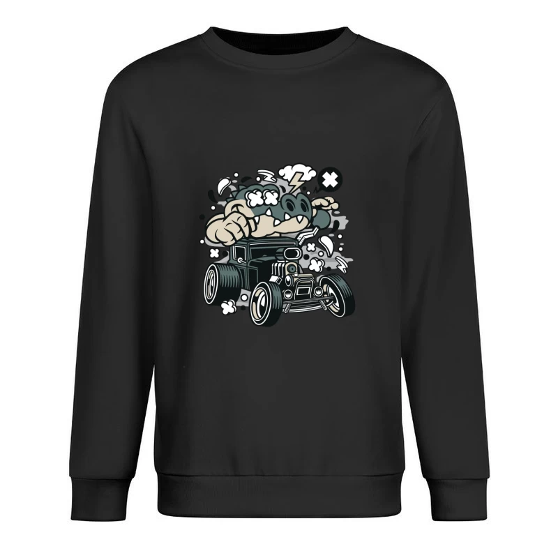 Monstre en Colère dans Voiture Homme Sweat-shirt à enfiler