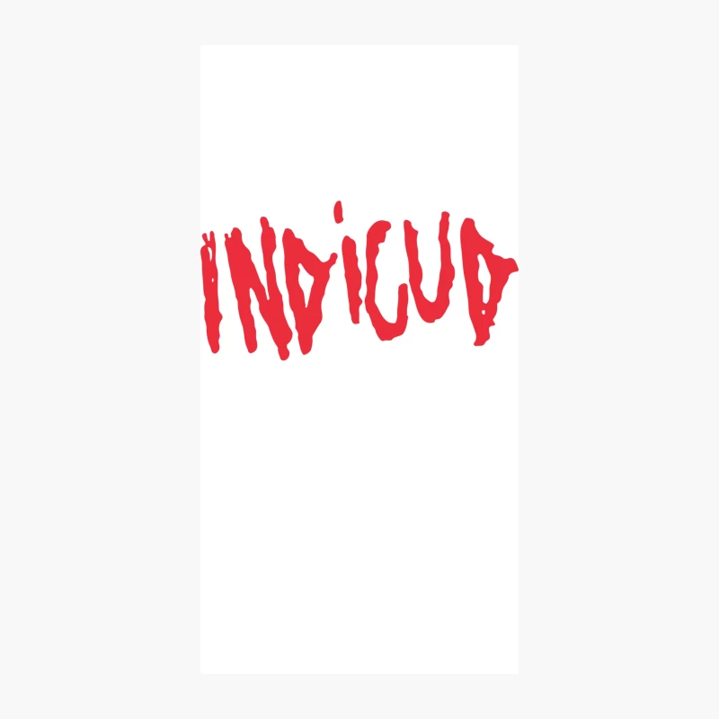 Red Indie Grunge Text Logo iPhone Case