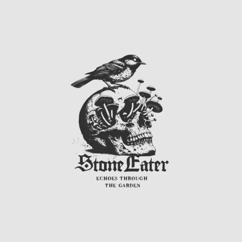 Crâne avec un oiseau Homme Sweat à capuche