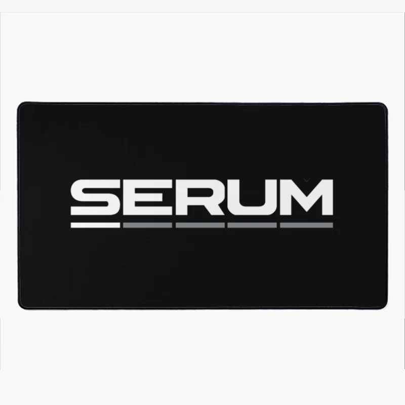 Minimalist Serum Audio Software Logo Design Desk Mat