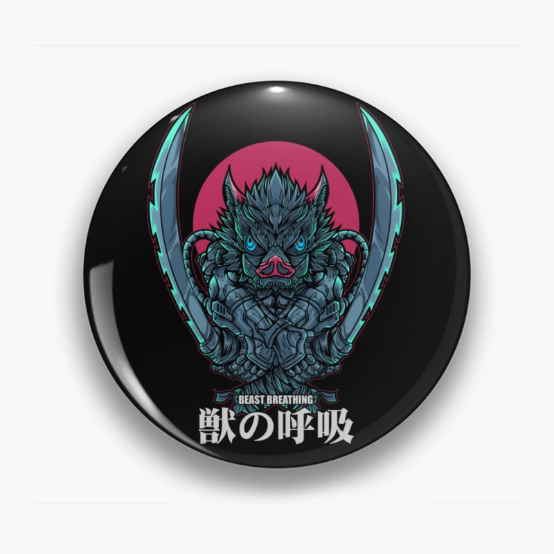 Beast Breathing Character Illustration Pin