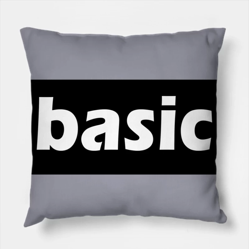 Basic Typography Design Throw Pillow