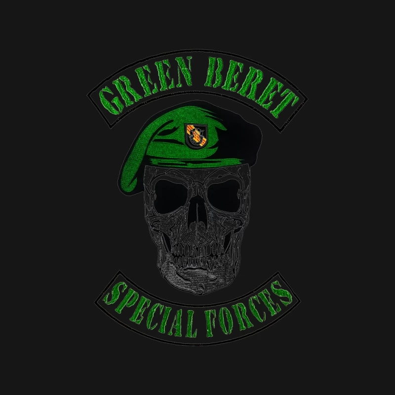 Green Beret Special Forces Skull Emblem Mouse Pad