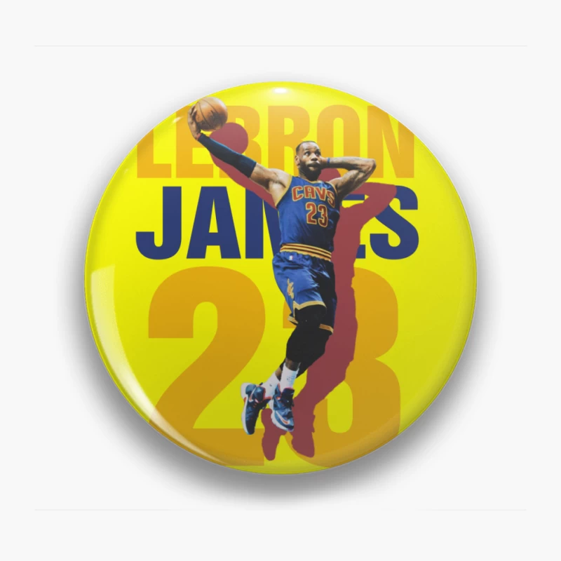 LeBron James Basketball Player Graphic Pin