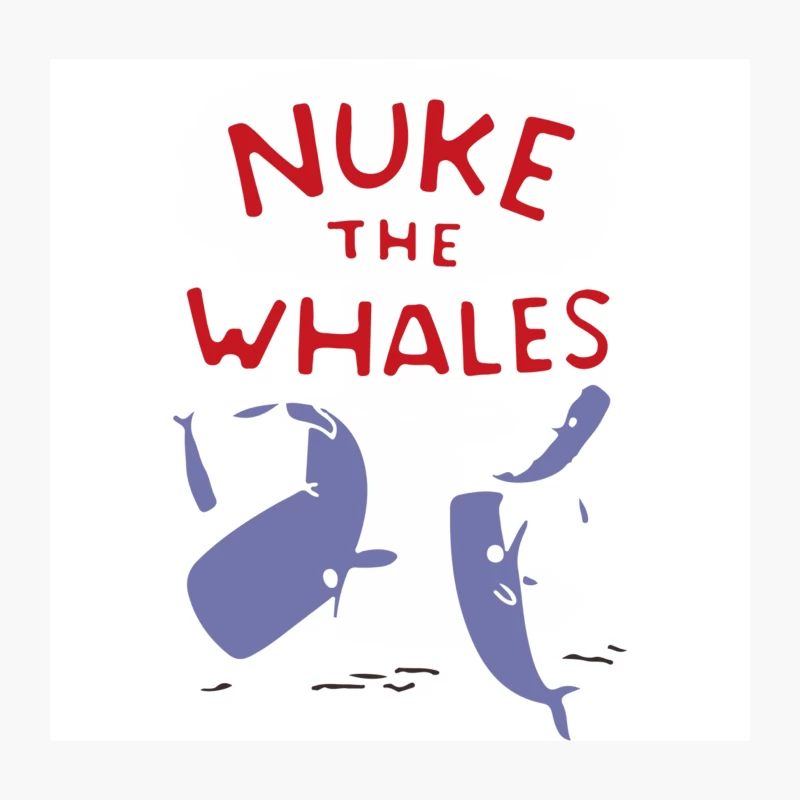 Nuke The Whales Funny Throw Pillow