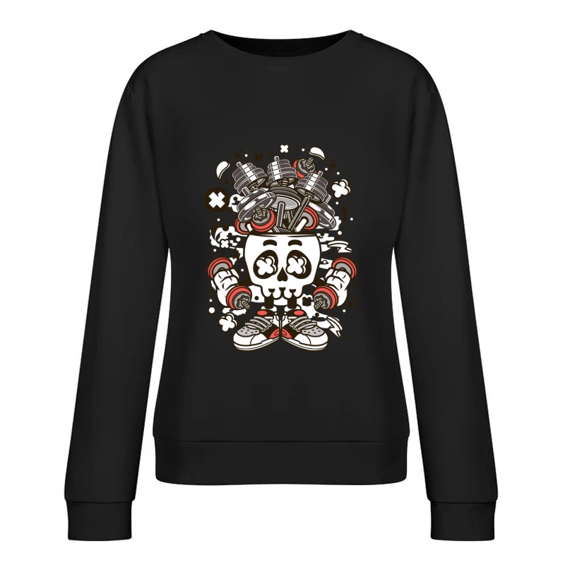 Crâne de musculation créatif Femme Sweat-shirt à enfiler