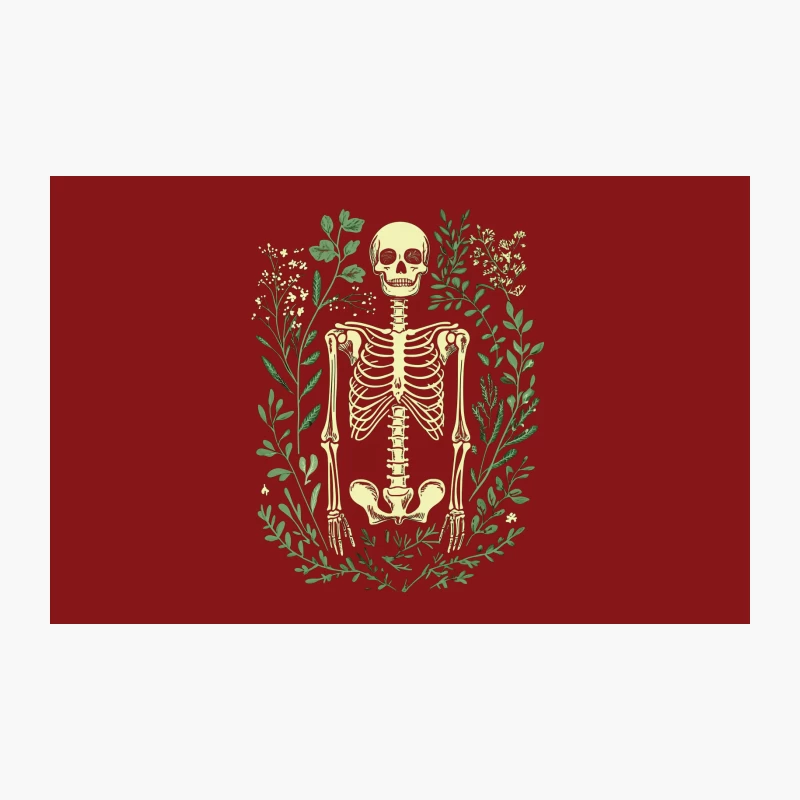 Botanical Skeleton: Nature's Artistic Anatomy Travel Mug
