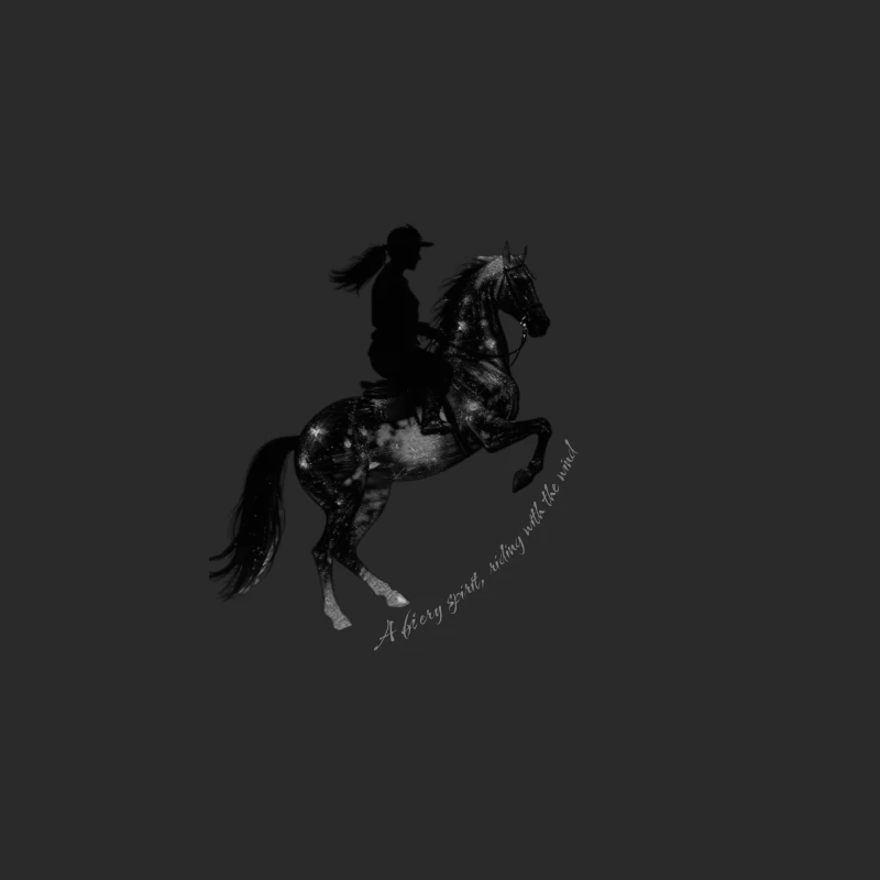 Horse rider with quotes ahillouette Baseball Cap