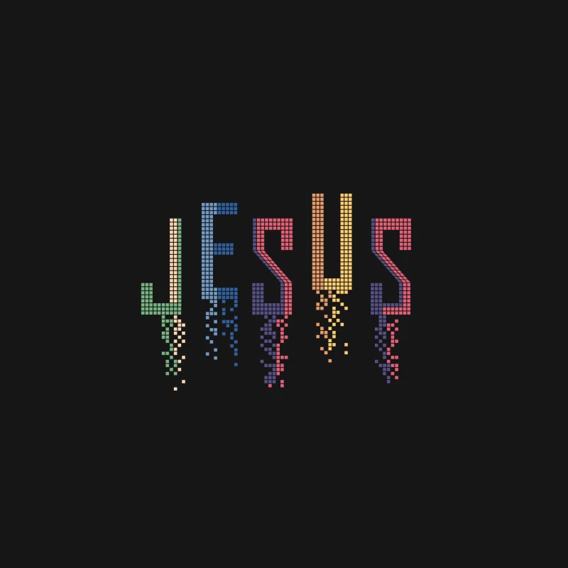 Jesus in Pixelkunst Herren T-Shirt