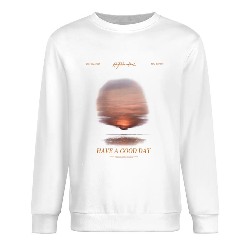 Sonnenuntergangsmalerei auf Wasser Herren Pullover Sweatshirt