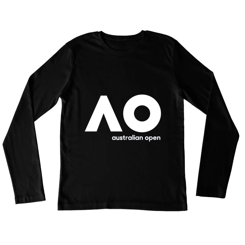 Australian Open Tennis Tournament White Minimalist Logo Female Long Sleeve T-Shirt